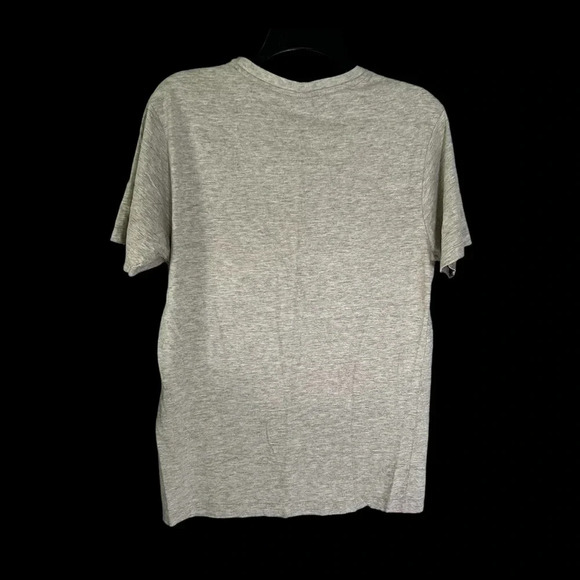 US Polo Assn T Shirt Mens Small Gray V Neck Short Sleeve Top Stretch Navy Pony - Picture 2 of 8